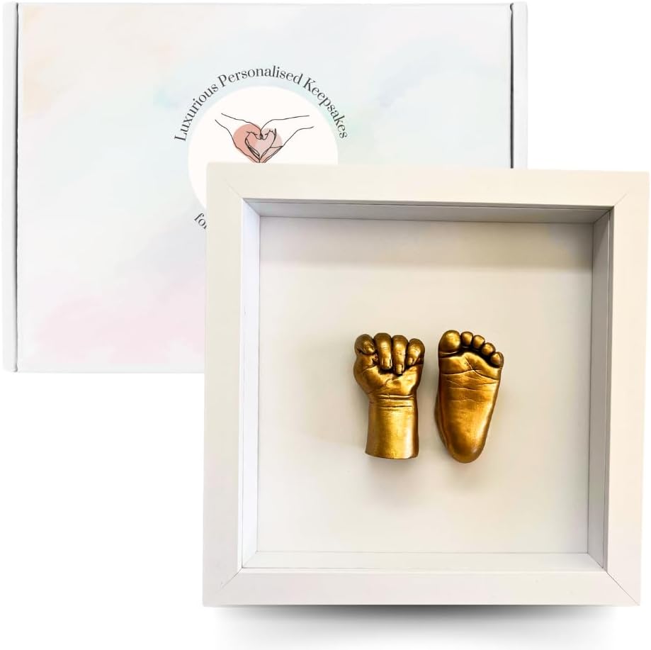 Kit genérico de huellas y manos de bebé en 3D, regalos para recién nacidos para niños y niñas, regalos para niñas y niños, regalos personalizados para baby shower, decoración de guardería, regalos para nuevos padres, arte de pared para guardería