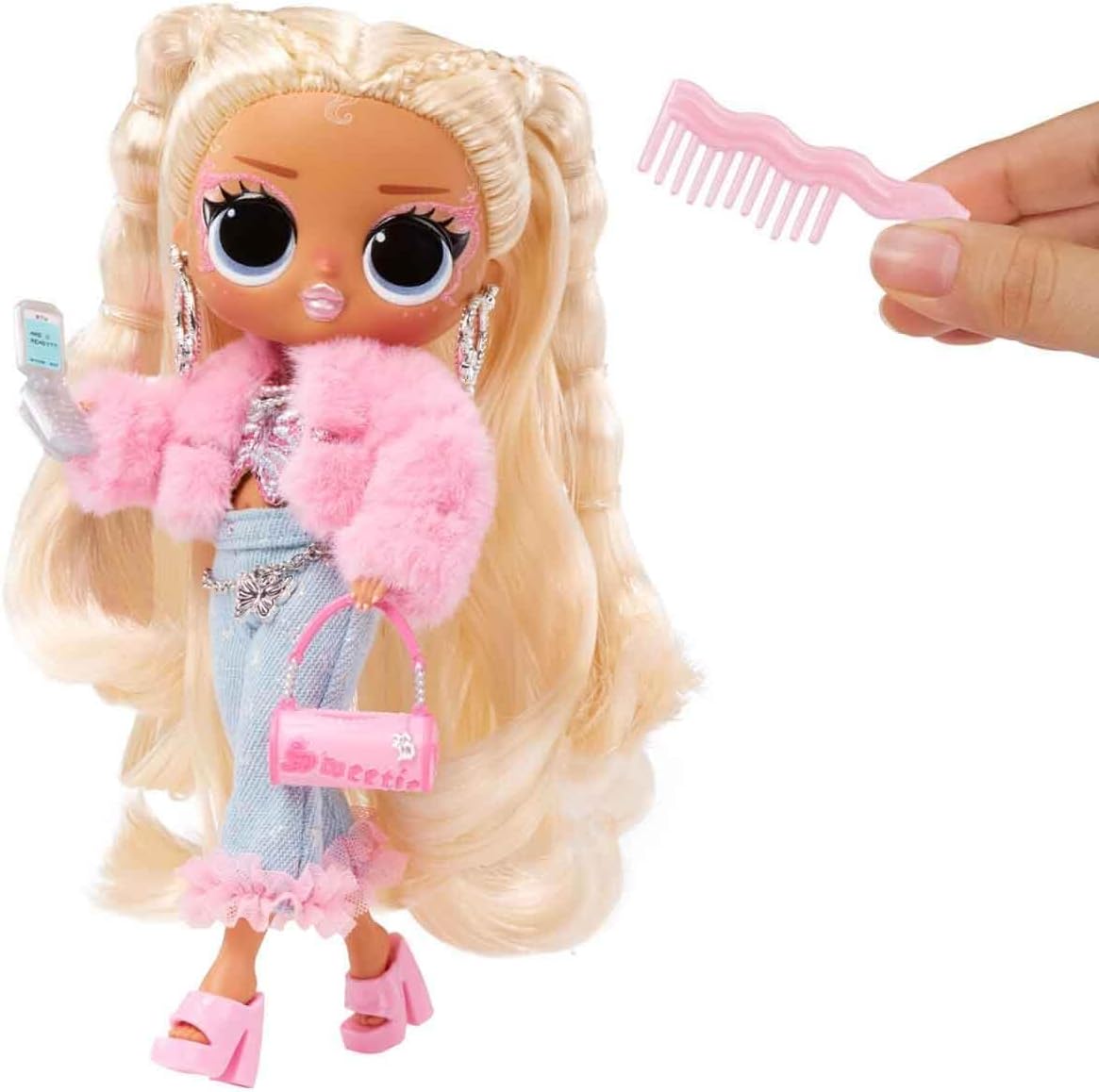 Jajaja ¡Sorpresa! Muñeca de moda OMG Sunshine Makeover - BUBBLEGUM DJ - Incluye cambio de color solar UV, muchas sorpresas y accesorios fabulosos - Gran regalo para niños de 4 años en adelante