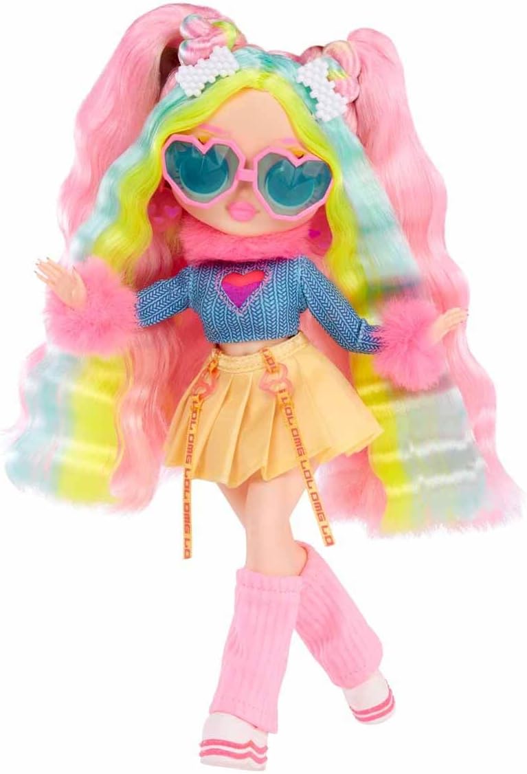 Jajaja ¡Sorpresa! Muñeca de moda OMG Sunshine Makeover - BUBBLEGUM DJ - Incluye cambio de color solar UV, muchas sorpresas y accesorios fabulosos - Gran regalo para niños de 4 años en adelante