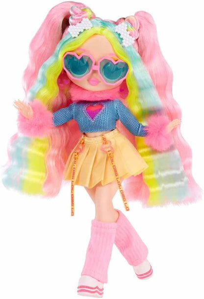 Jajaja ¡Sorpresa! Muñeca de moda OMG Sunshine Makeover - BUBBLEGUM DJ - Incluye cambio de color solar UV, muchas sorpresas y accesorios fabulosos - Gran regalo para niños de 4 años en adelante