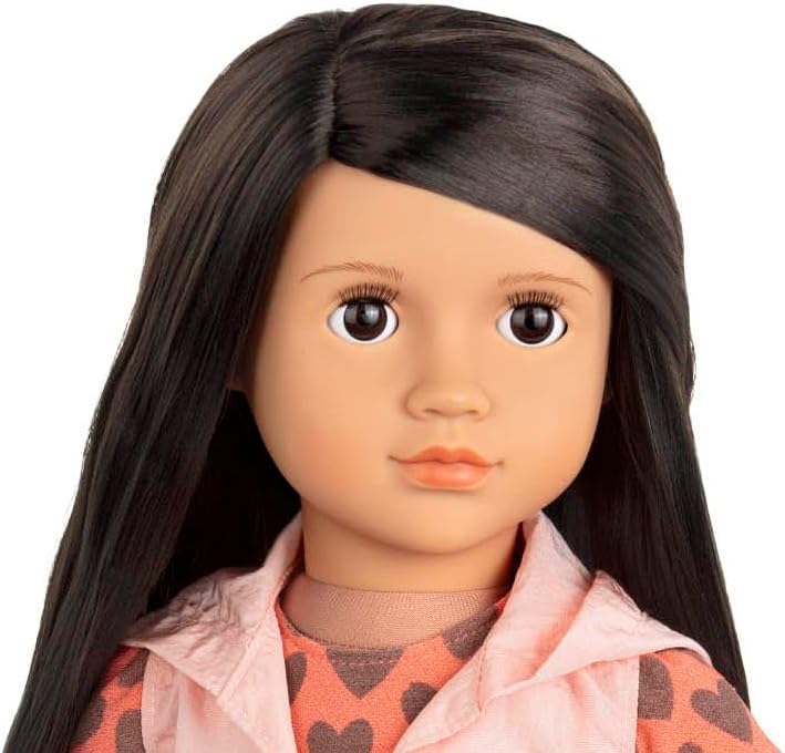 Our Generation Bonecas da Lili - Adorável Boneca de 46cm com Cabelo para Escovar e Conjunto Completo de Roupas | Bonecas saudáveis para meninas de 3 a 10 anos para vestir e brincar imaginativas