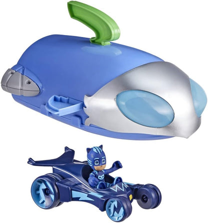 PJ Masks Playset HQ 2 em 1, sede e brinquedo pré-escolar Rocket com boneco de ação e veículo para crianças de 3 anos ou mais