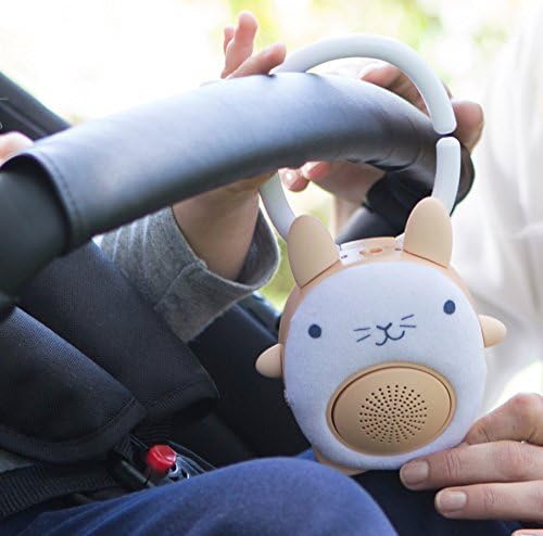 SoundBub by WavHello,Máquina de ruído branco e alto-falante Bluetooth | Chupeta sonora para bebê portátil e recarregável - Bella The Bunny, branca