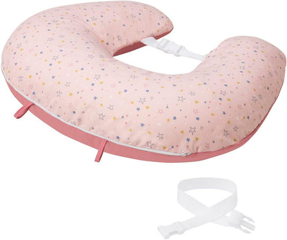 ClevaMama  Almofada de amamentação e ninho de bebê ClevaCushion, almofada para maternidade e bebê - Pink Stars