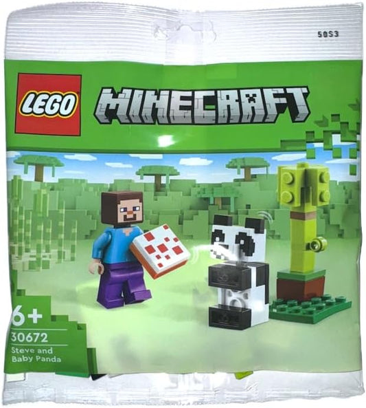 LEGO Minecraft Steve e Bebê Panda 30672 Polybag