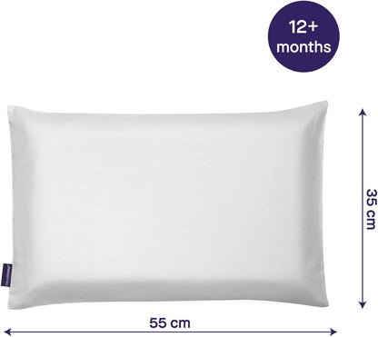 ClevaMama Fronha infantil, reposição em jersey 100% algodão macio - branco, 35x55cm