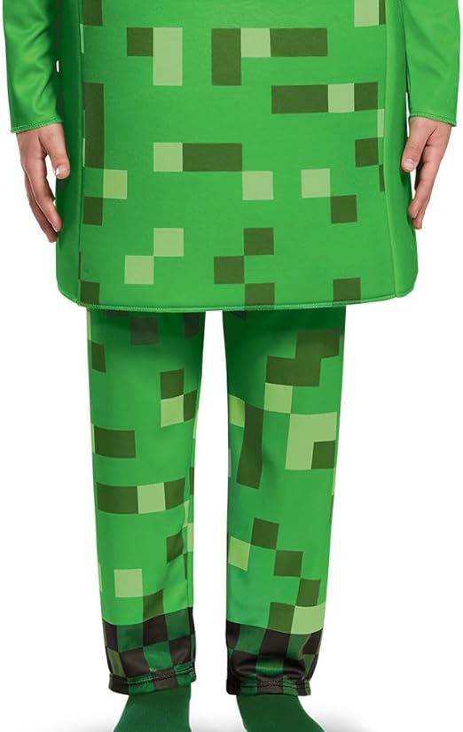 Disguise Fantasia de Minecraft Creeper Deluxe para crianças, fantasias de Halloween para crianças disponíveis nos tamanhos S, M e L