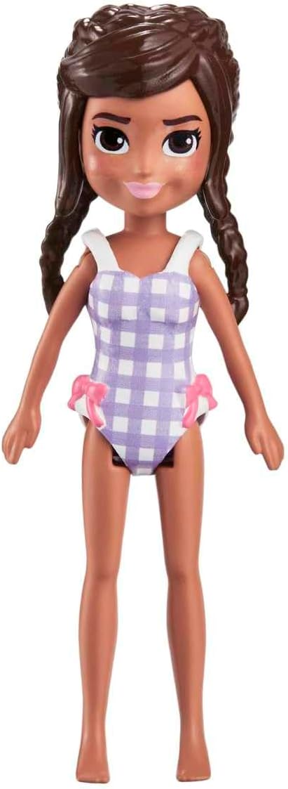 Polly Pocket Beach Shimmer Fashion Pack Set Includes One Doll, Apparel and Additional Accessories for Girls Ages 4 and Up