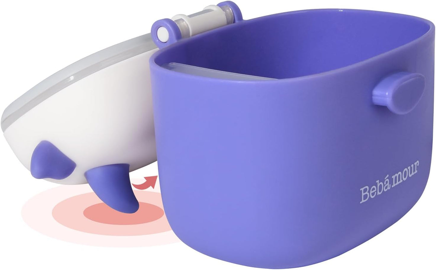 Bebamour Dispensador de leche en polvo para bebés, Dispensador de fórmulas para snacks para bebés, 230 g de leche en polvo, 450 ml, morado