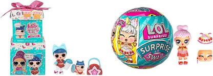 Jajaja ¡Sorpresa! Confetti Pop Birthday Sisters - Muñecas Lil Sister coleccionables de edición limitada con 10 sorpresas en caja de regalo - Incluye moda y accesorios - Gran regalo para niñas a partir de 4 años