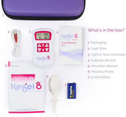 Kegel8 Tight & Tone Tônico pélvico eletrônico e pacote de cuidados Kegel8