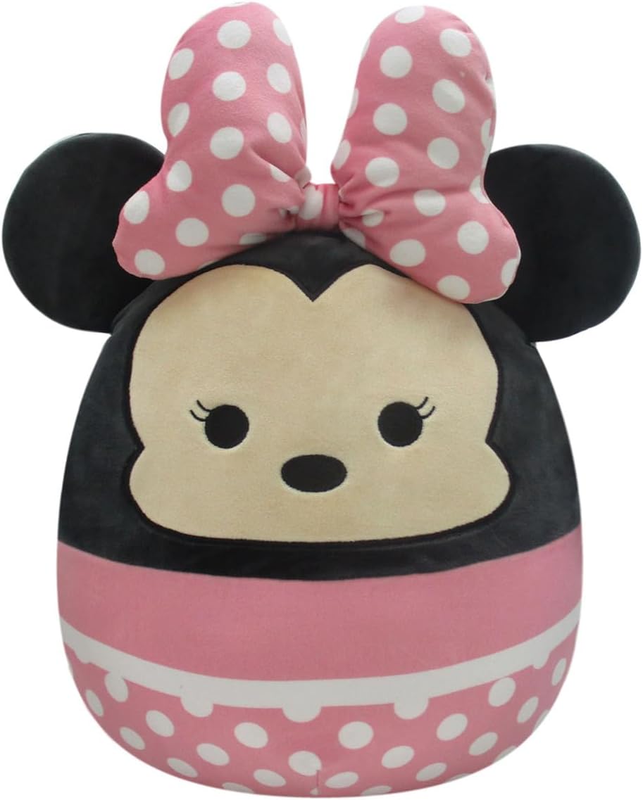 Squishmallows SQK0301 Disney 14 polegadas Adicione Minnie Mouse ao seu esquadrão, bichinho de pelúcia ultramacio grande, brinquedo Kelly oficial de pelúcia, multi