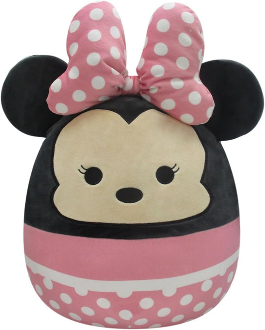 Squishmallows SQK0301 Disney 14 polegadas Adicione Minnie Mouse ao seu esquadrão, bicho de pelúcia ultramacio grande, brinquedo Kelly oficial de pelúcia, MULTI