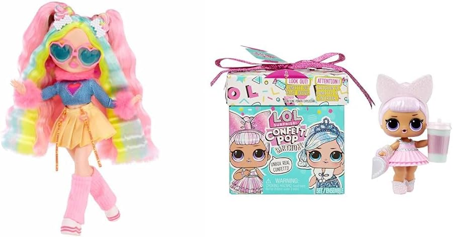 Jajaja ¡Sorpresa! Muñeca de moda OMG Sunshine Makeover - BUBBLEGUM DJ - Incluye cambio de color solar UV, muchas sorpresas y accesorios fabulosos - Gran regalo para niños de 4 años en adelante