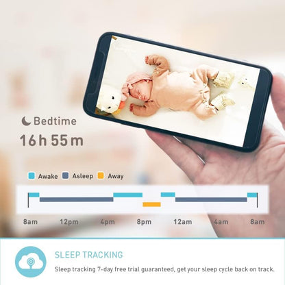 Lollipop Baby Monitor (turquesa) - Cámara Wi-Fi inteligente con funciones completas Detección de llanto real con plan adicional en la aplicación de monitoreo de respiración / Accesorios de seguimiento del sueño gratuitos / Período de prueba de 7 días