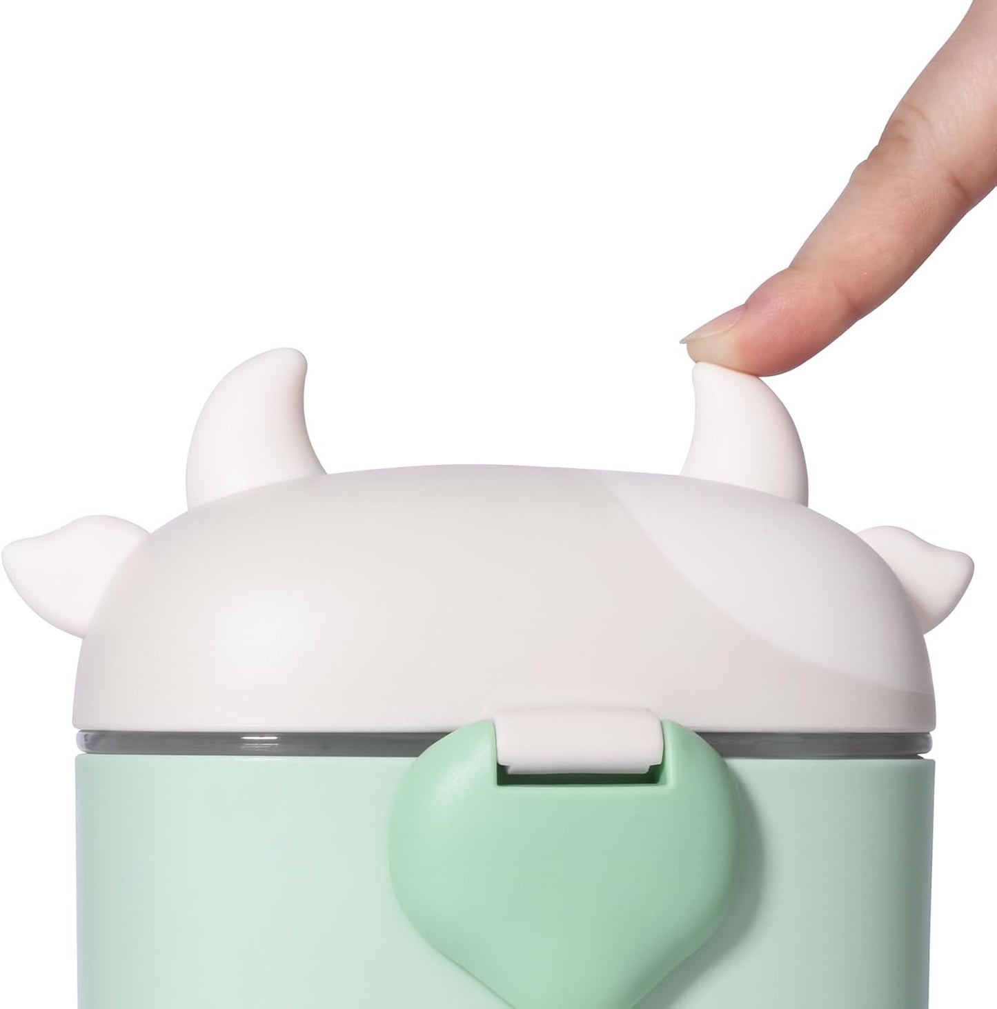 Bebamour Dispensador de leche en polvo para bebés, Dispensador de fórmulas para snacks para bebés, 230 g de leche en polvo, 450 ml, verde claro