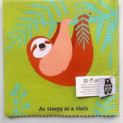 ThreadBear Design Brave As A Bear Cloth Rag Book ilustrado para aprendizagem precoce e desenvolvimento de leitura