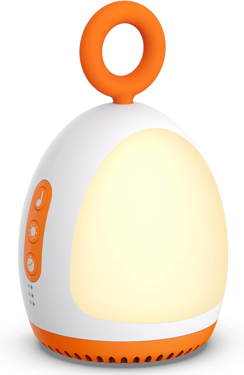 Dreamegg Auxílio para dormir para bebês, máquina de ruído branco para bebês, máquina portátil de ruído branco XT-6 com 8 sons calmantes, máquina de som luz noturna para bebês para berçário de dormir, recarregável por USB, temporizador, trava para crianças