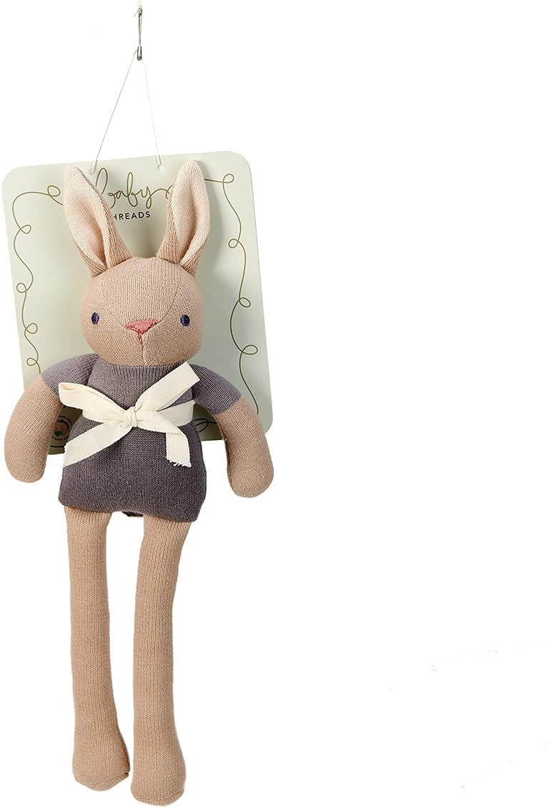 ThreadBear Design Baby Threads Taupe Bunny Doll - Presentes e brinquedos premium para bebês e crianças pequenas