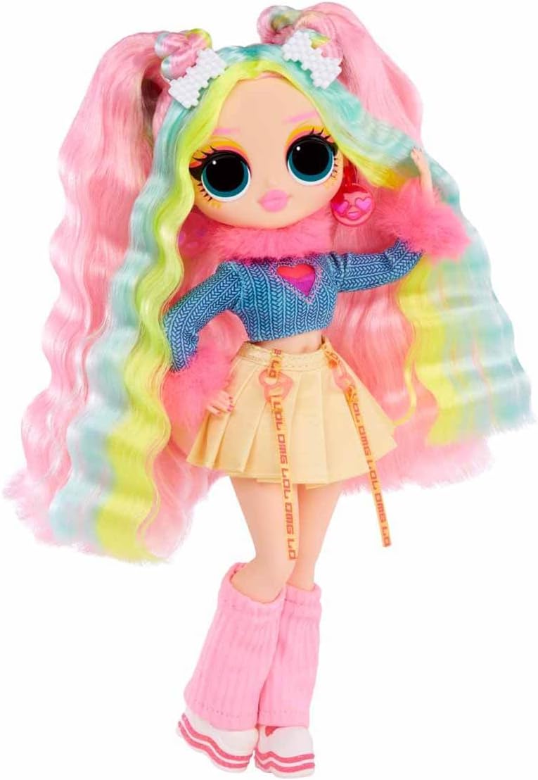 Jajaja ¡Sorpresa! Muñeca de moda OMG Sunshine Makeover - BUBBLEGUM DJ - Incluye cambio de color solar UV, muchas sorpresas y accesorios fabulosos - Gran regalo para niños de 4 años en adelante