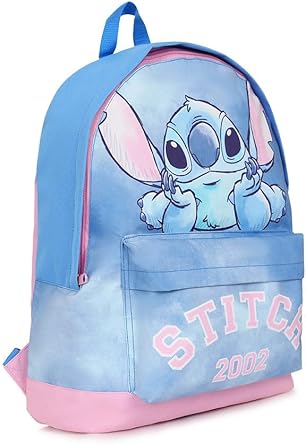 Mochila Disney Lilo e Stitch Girls, Mochila Escolar Infantil, Mochila Azul