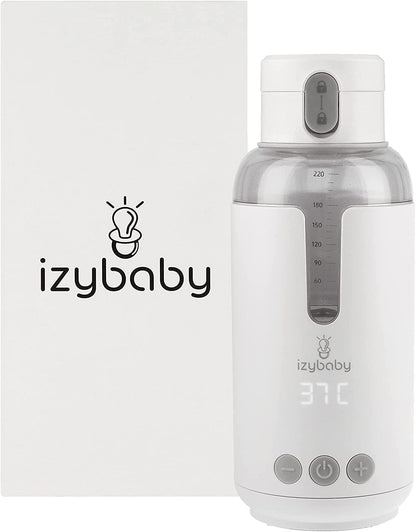 izybaby Nomad, Calentador portátil para biberones/coche, Temperatura ajustable, Carga USB, Calentador de leche materna