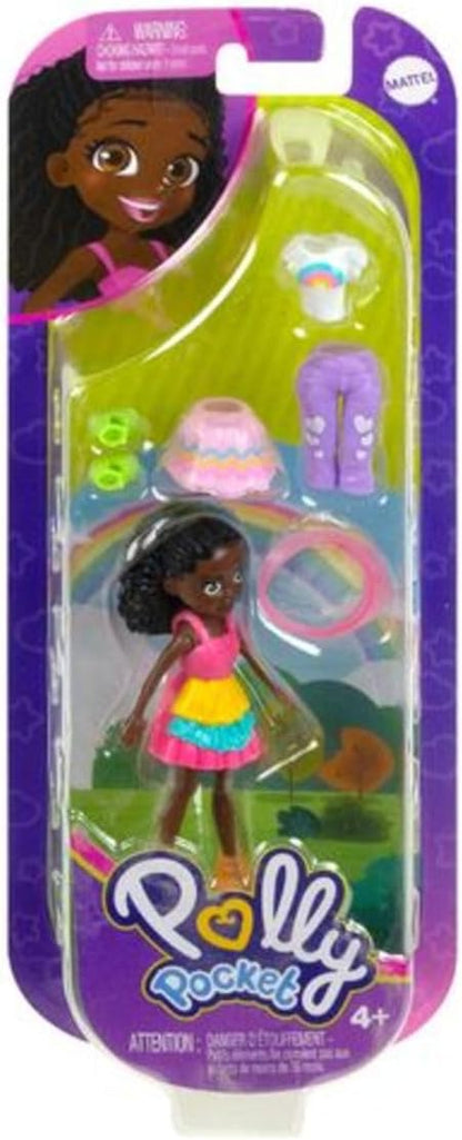 Polly Pocket Conjunto de pacote de moda Rainbow Pop inclui uma boneca, roupas e acessórios adicionais para meninas de 4 anos ou mais