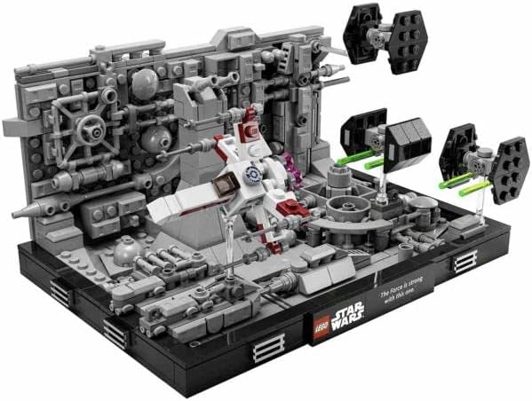 LEGO Star Wars Death Star Trench Run Diorama 75329 Kit de construção criativa para adultos; Cena colecionável construída em tijolos para exibição; Diversão ou presente de aniversário para fãs