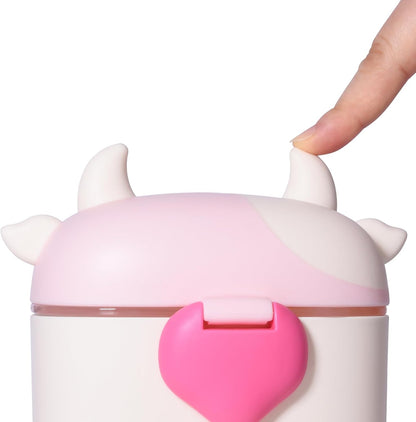 Bebamour Dispensador de leche en polvo para bebés, Dispensador de fórmulas para snacks para bebés, 230 g de leche en polvo, 450 ml, rosa claro