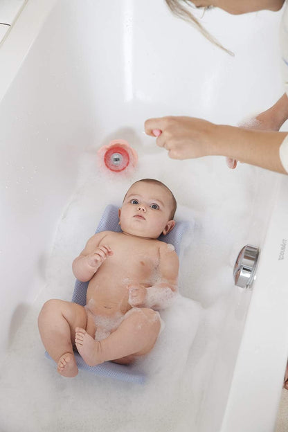 BEABA Asiento de baño para bebé - Ergonómico - Ideal para recién nacidos - Fabricado en Francia - Gris Parma