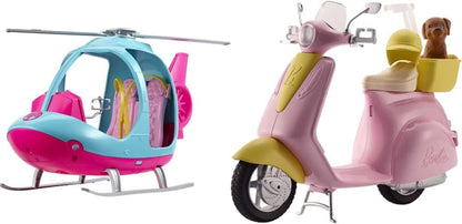 Barbie Helicóptero, Rosa e Azul com Rotor Giratório