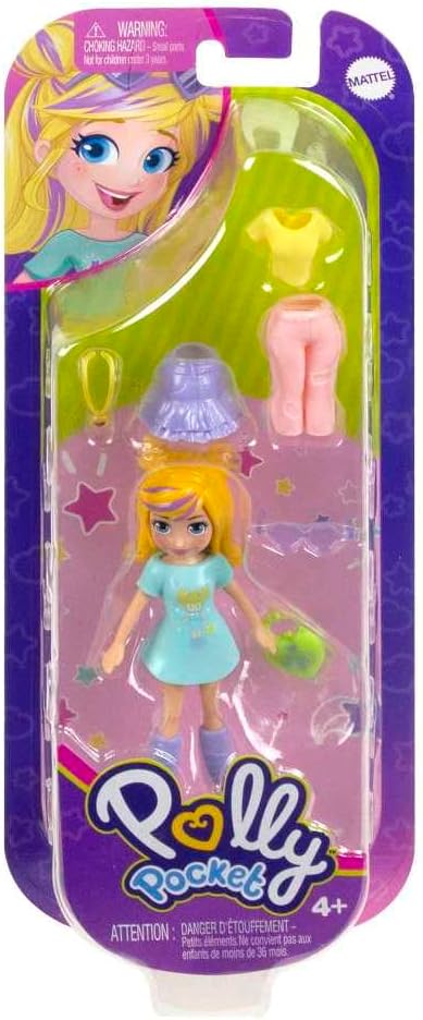 Polly Pocket Conjunto de jogos Polly Shimmer Fashion Pack inclui uma boneca, roupas e acessórios adicionais para meninas de 4 anos ou mais