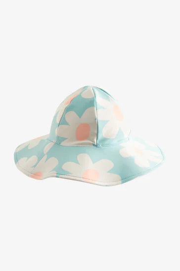 |Niña| Gorro de natación Blue Daisy (de 3 meses a 10 años)