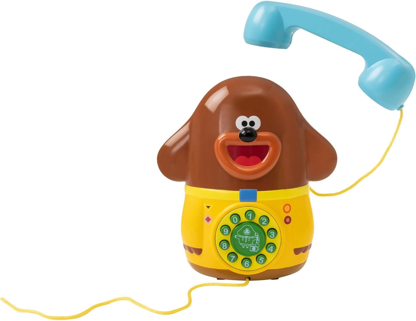 Hey Duggee Telefone interativo | Telefone de brinquedo infantil com rodas | Ei, Duggee e esquilos, brincam de telefone | Criança brincam de telefone | Brinquedos interativos para crianças | Telefone de brinquedo estilo tradicional | Crianças maiores