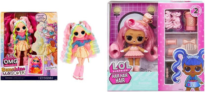 Jajaja ¡Sorpresa! Muñeca de moda OMG Sunshine Makeover - BUBBLEGUM DJ - Incluye cambio de color solar UV, muchas sorpresas y accesorios fabulosos - Gran regalo para niños de 4 años en adelante