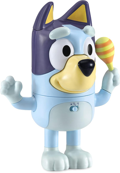 VTech Shake It Bluey, Personaje Oficial, Juguete Interactivo para Niños con Música, Sonidos y Frases de la Serie de TV, Regalo Educativo para Niños de 3, 4, 5 años en adelante, Versión en Inglés