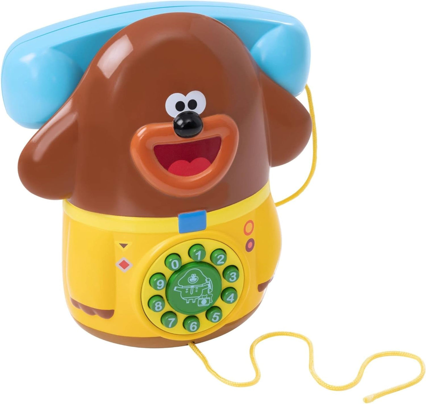 Hey Duggee Telefone interativo | Telefone de brinquedo infantil com rodas | Ei, Duggee e esquilos, brincam de telefone | Criança brincam de telefone | Brinquedos interativos para crianças | Telefone de brinquedo estilo tradicional | Crianças maiores