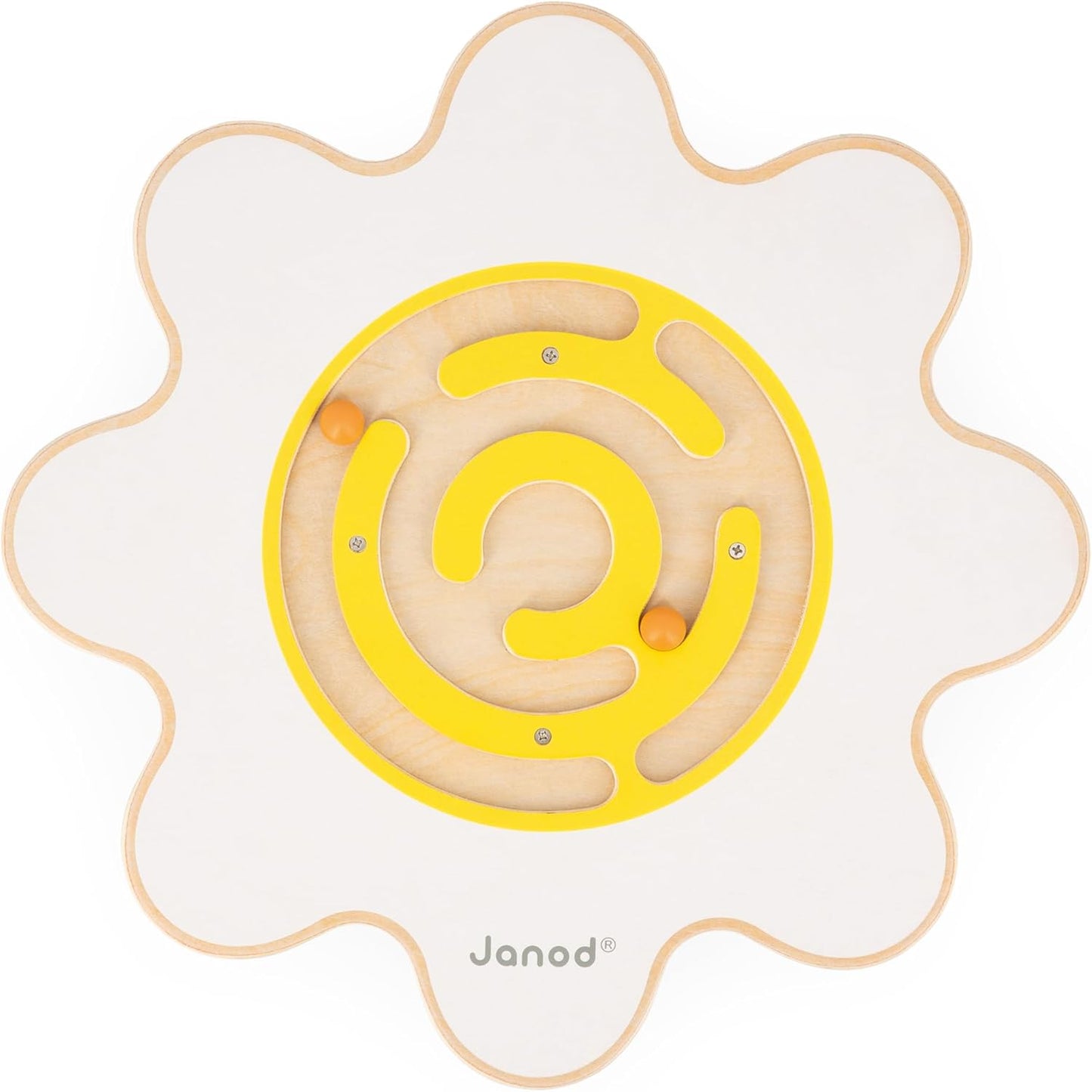 Janod - Tabla de equilibrio Sweet Cocoon Flower - Juguete de madera FSC - Desarrolla el sentido del equilibrio y la concentración - Juego de habilidad para niños a partir de 5 años