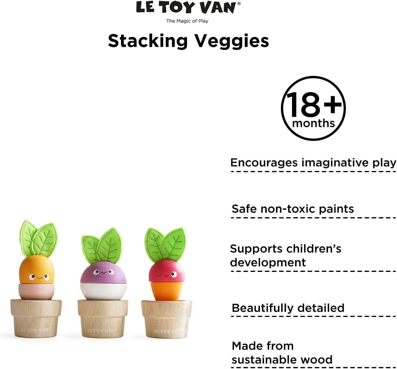 Le toy van stacking 2025 veggies