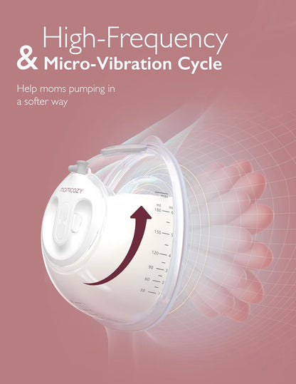 Momcozy Bomba tira leite de grau hospitalar V1, bomba tira leite elétrica dupla portátil e viva-voz com tela de toque inteligente, 27 combinações de bombeamento, 5 tamanhos de flange - conveniente e eficiente