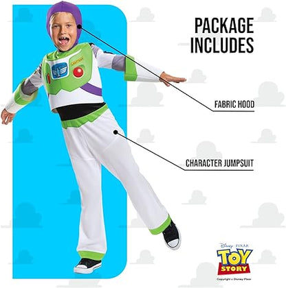 DISGUISE Disney Official Deluxe Buzz Lightyear Costume Kids, Buzz Lightyear Dress Up Onesie, Toy Story Dress Up Costume Fancy Dress, Trajes do Dia Mundial do Livro para meninos