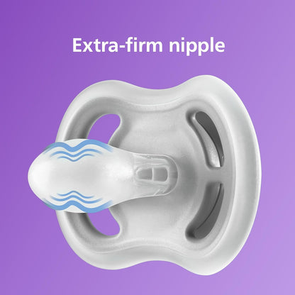 Philips Avent Chupetas Ultra Soft, chupetas macias e flexíveis para bebês com mais de 18 meses, sem BPA, com estojo de transporte para esterilizador, pacote com 2 (modelo SCF093/01)