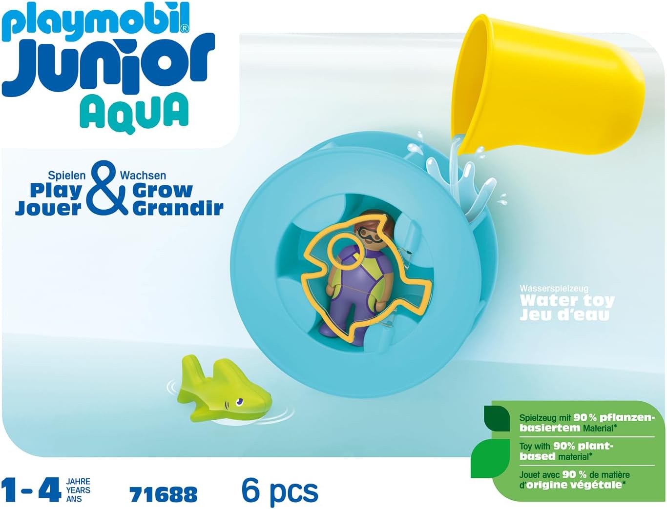 PLAYMOBIL 71688 JUNIOR AQUA: Roda d'água com bebê tubarão