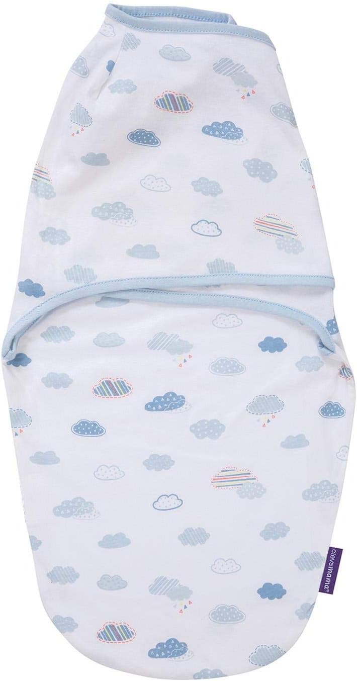 ClevaMama Cobertor Baby Swaddle Wrap para recém-nascidos e bebês, saco de dormir 100% algodão com asas ajustáveis, unissex (0-3 meses) - Coral