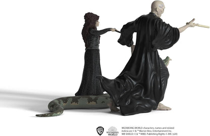 Schleich 42684 Lord Voldemort, Nagini e Bellatrix Lestrange, a partir de 6 anos WIZARDING WORLD - Estatueta, 21 x 16 x 18 cm