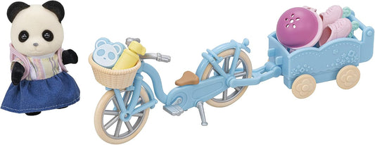 Sylvanian Families Conjunto de bicicleta e skate - Panda Girl - conjunto de casa de bonecas 5652