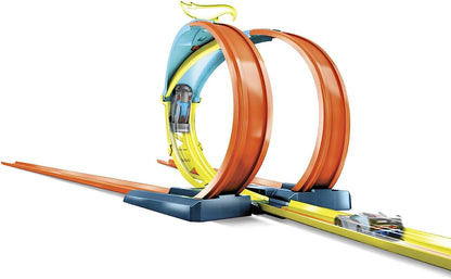 Hot Wheels Track Builder Unlimited Split Loop Pack, Loop com 2 opções de saída, conecta-se a outros conjuntos, inclui 1 carro Hot Wheels, presente para crianças a partir de 6 anos, HDX77