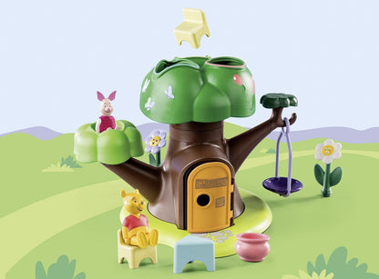 Playmobil 71316 1.2.3 e Disney: Winnie's & Piglet's Tree House, Winnie-the-Pooh, brinquedos educativos para crianças pequenas, brinquedos para presentear e dramatizações divertidas e imaginativas, conjuntos de jogos para crianças com mais de 12 meses