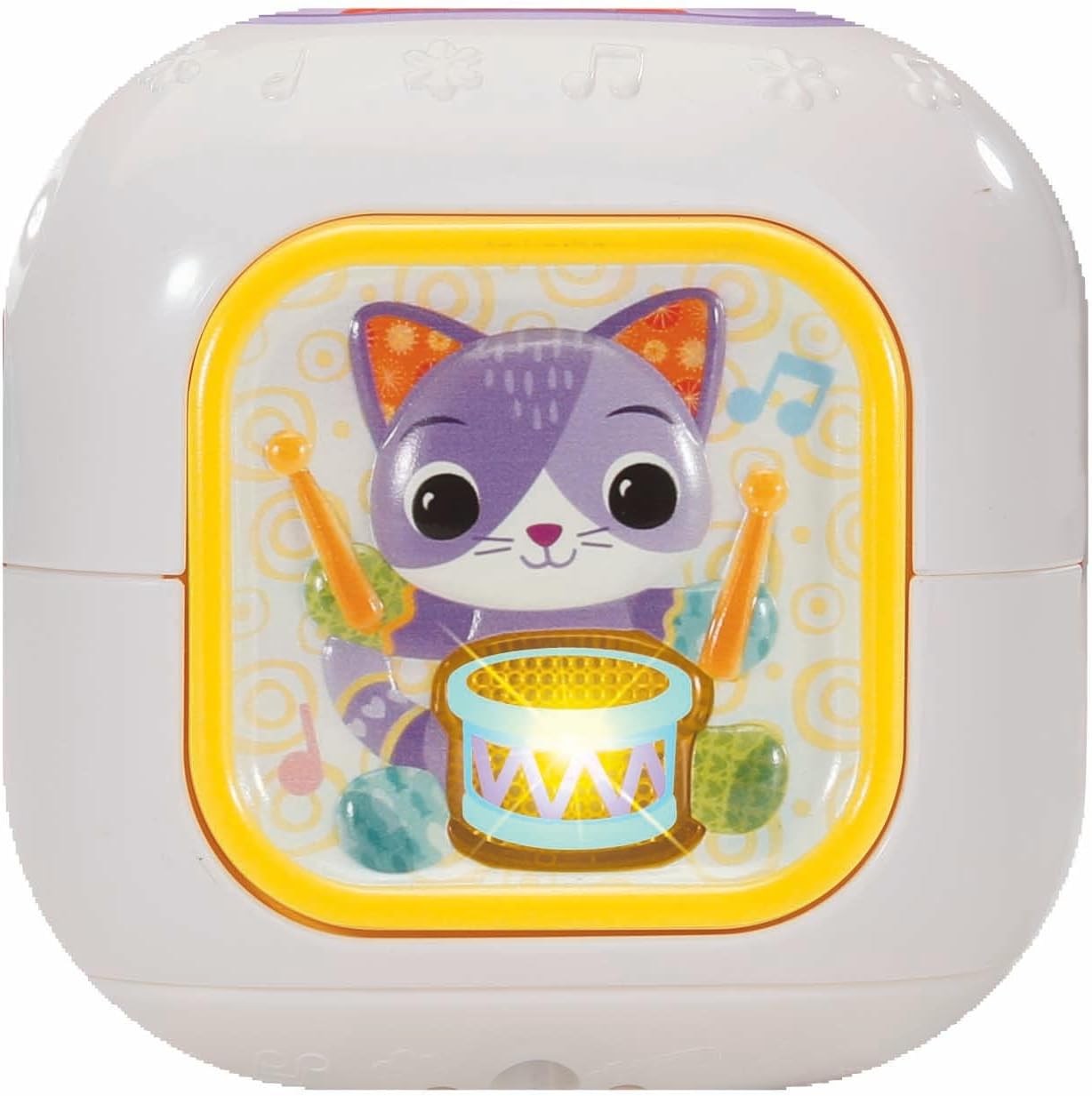 VTech Cubo Musical con Sonidos Sensoriales para Bebé, Juguete Interactivo para Bebé con Rimas Infantiles, Canciones Clásicas y Manipulativos, Enseña Animales e Instrumentos, Regalo para Bebés de 3, 6, 12, 18 Meses en Adelante, Versión en Inglés