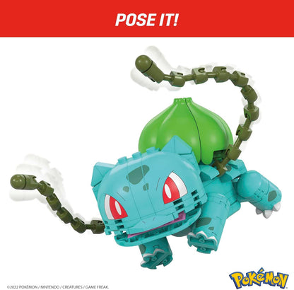 MEGA Conjunto de brinquedos de construção Pokémon Build & Show Bulbasaur com 175 peças, articulado e articulado, 10 cm de altura, para crianças, GVK83